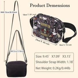 WCGXKO Barrington University Crossbody Bag Dark Romance Gift Spicy Romance Gift Bookworm Merch (Barrington Cro-s CA)