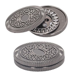 Magnetic Metal Fidget Toys, Haptic Coin Anxiety Slider Stress Relief Toy, Hand Slider, Fidget Clicker Slider EDC Adult Desk Toys, Men's Office Desk Toys for Boyfriend, Father (Sliver)