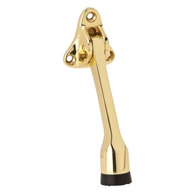 Schlage SP455A3 Kick Down Door Holder, 4 in H, Aluminum, Bright Brass