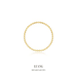 14k ball chain ring daily gold thread ring no.6 / 14k 볼 체인 반지 데일리 금 실반지 6호