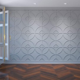 Ekena Millwork 23 3/8"W x 23 3/8"H x 3/8"T Large Crosby Decorative Fretwork Wall Panels in Architectural Grade PVC