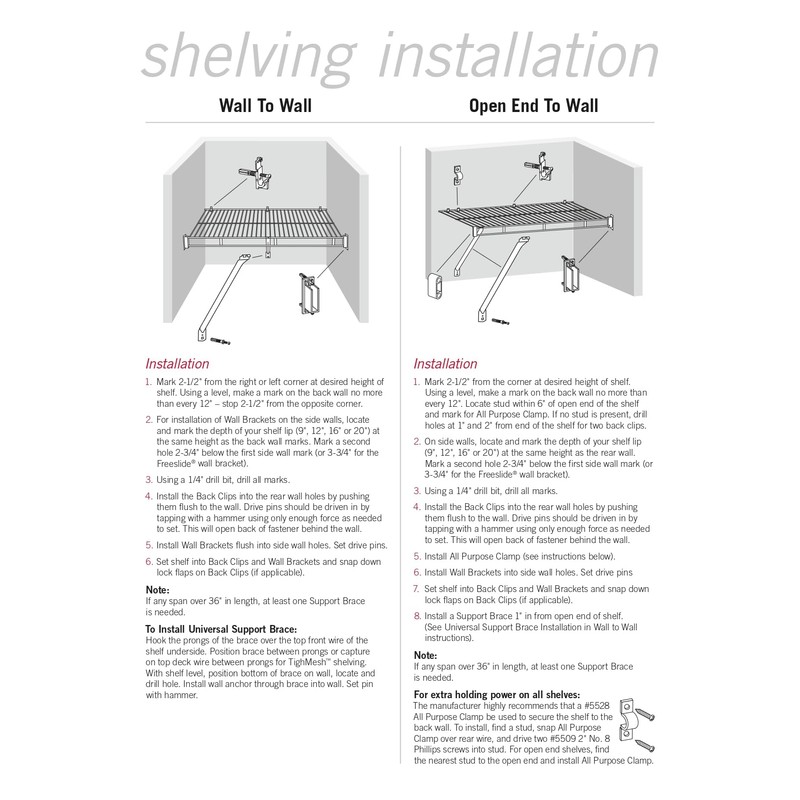 Rubbermaid Commercial Products FreeSlide Wire Shelving, 16-Inch, White, Closet organizer