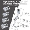QANCEN 50 Pcs Rivet Nuts M4, Threaded Insert Nutserts, Stainless