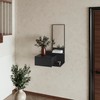 SVRCK Modern Floating Vanity with Integrated Mirror for Compact Spaces,