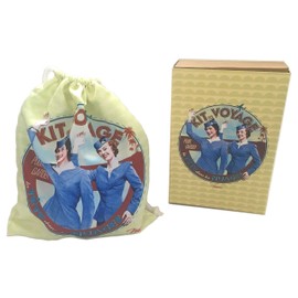 Nostalgia Travel Set with Inflatable Neck Pillow, Sleeping Mask, Ear Plugs and Socks in Practical Pouch