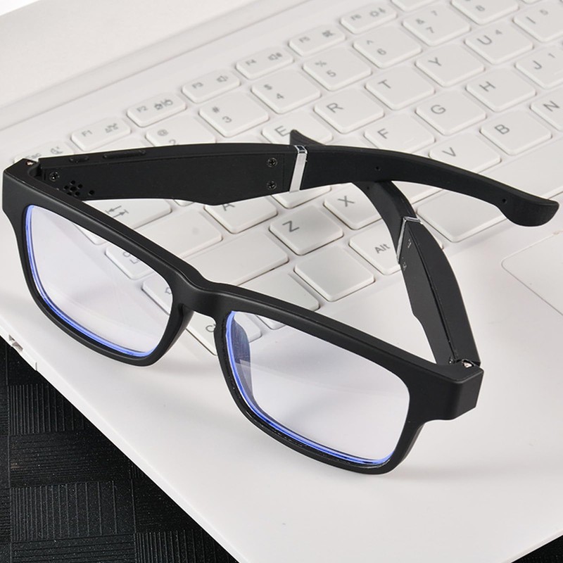 Airshi Gafas Inteligentes, Transmisión Inalámbrica Bluetooth, Micrófono Integrado con Cancelación