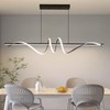 Modern LED Chandelier Light, 47IN Pendant Light Fixtures Dimmable with