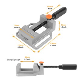 Hoteche Quick Vice 68mm Aluminium Alloy Silver 376g Machine Vice