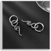 Xusamss Gothic Stainless Steel Snake Dangle Hoop Earrings for Women(White)