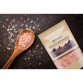 Gourmetia Himalaya Salt Coarse 400 g, Pink Crystal Salt from Punjab Pakistan, Rock Salt - Also Fine