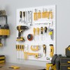 Spampur Peg Board, 6 Pack Metal Pegboard Panels White Pegboards