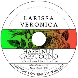 Hazelnut Cappuccino Colombian Decaf Coffee (Single Serve K-Cup Pods) (Gourmet, Naturally Flavored, Whole Coffee Beans) (12 pods, ZIN: 578124) - 3 Pack