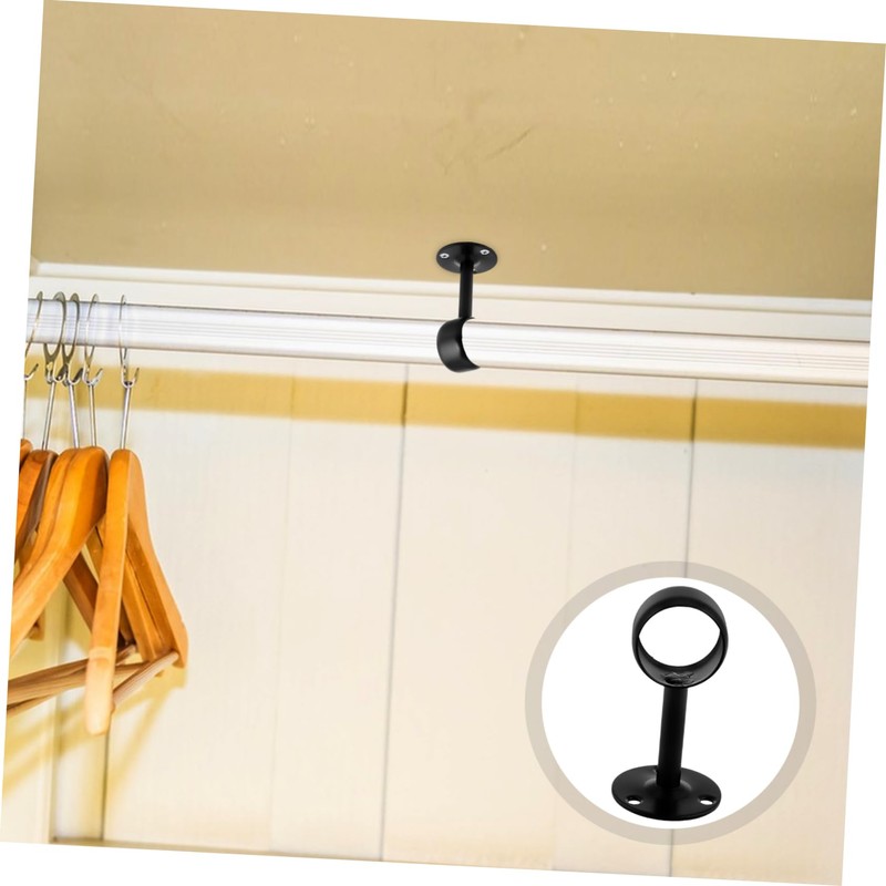 Operitacx Modern Wardrobe Pipe Brackets 4pcs Heavy Duty Closet Pole