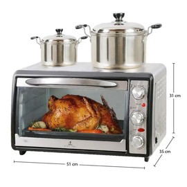 Stainless Steel Toaster Oven With Top Hot Plate Extra Large Keep Warm Function Timer Shomer Shabbos Or Le Shabat Shabbat