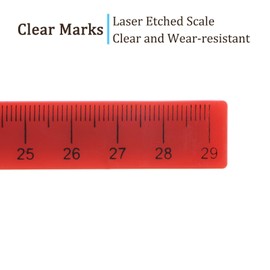 Kozelo 3Stk Weißboard Magnetisch Lineal - [ 29cm ] Magnetisch Schwarzboard Gerade Lineale Messung Werkzeug für Klassenzimmer Zuhause Büro Verwenden | Rot Deep Blau