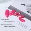 Dikixe Pink Chrome Almond Press On Nails Phosphorescent Laser Mirror
