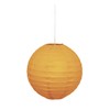 Unique Party 64246 - 25cm Round Orange Paper Lantern