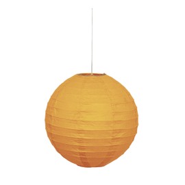 Unique Party 64246 - 25cm Round Orange Paper Lantern