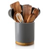 Nucookery 360° Rotating Utensil Holder, 7.2" Large Utensil Crock, White