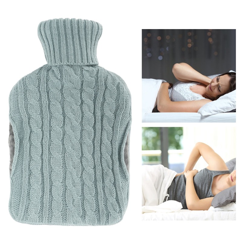 Hot Water Bottle Rubber Hot Compress Reduce Pain Leakproof Safe