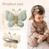 Shoyisenka 12 Pcs Knitted Butterfly Hair Clips with Yarn, Soft