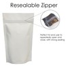 RIGHTPAK White Matt Stand Up Pouches 25 Pieces 8cm x