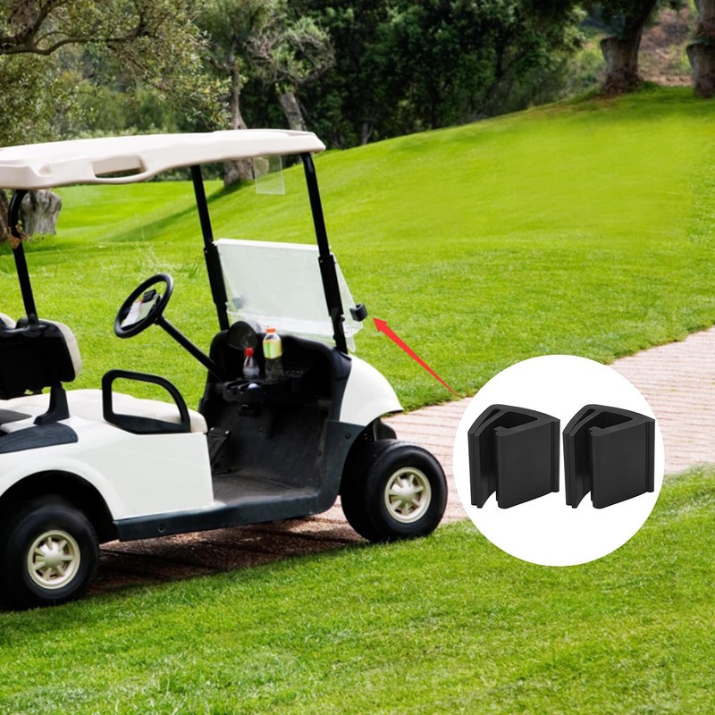 Aramox 2pcs Rubber Auto Club Car Windshield Retaining Clips Cart