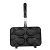 Taiyaki Frypan 4 Grids Non Stick Double Sided with Black