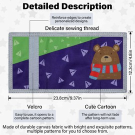 JONYEE Kids Wallet for Boys Girls 3-14, RFID Trifold Novelty Wallet with Zipper and Key Chain, Outdoor Purse with Coin Pocket and ID Window, Card Holders for Toddler Children Gifts -Bear Brown