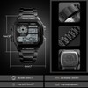 Men Digital Watch Stopwatch Countdown Alarm Luminous Watch