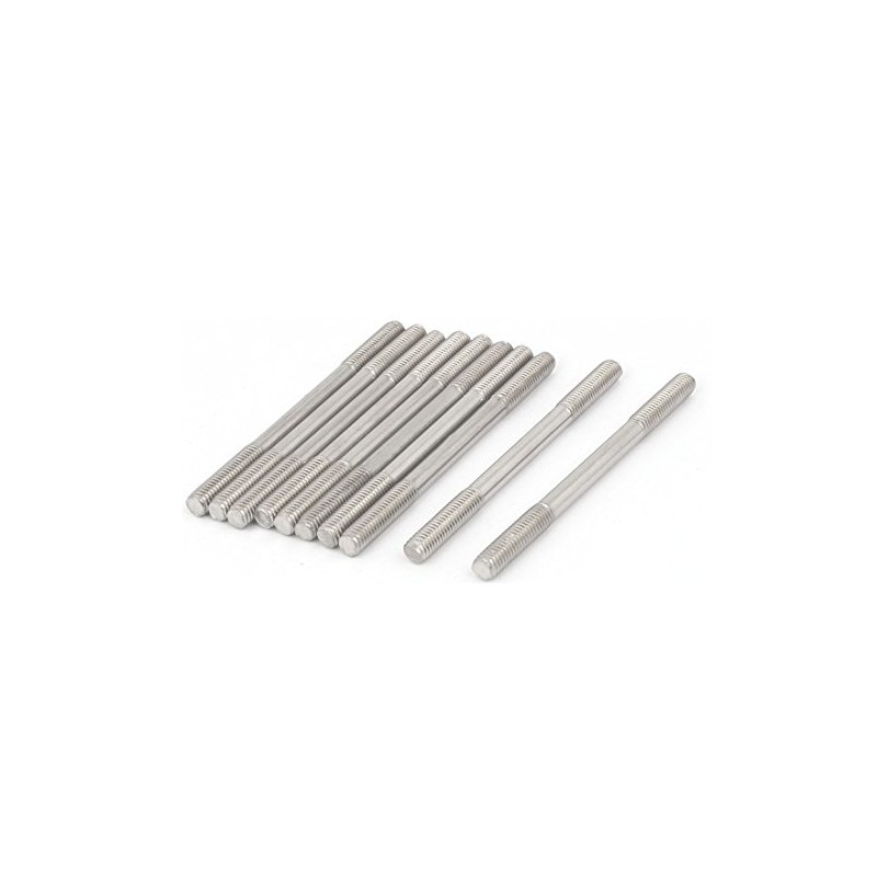 Sourcingmap M5x70mm 304 Stainless Steel Double End Threaded Stud Screw