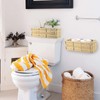 OGA Pack of 2 Shower Baskets for Hanging Rattan Plastic