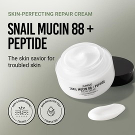 JUMISO Snail Mucin 88 + Peptide Cream 100ml | Kbeauty, for Sensitive Skin, Calming Acne, Strengthening Skin Barrier, Controlling Oil