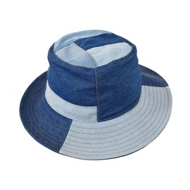 Aodrusa Sombrero de algodón vaquero para mujer, Azul / Patchwork, Talla única