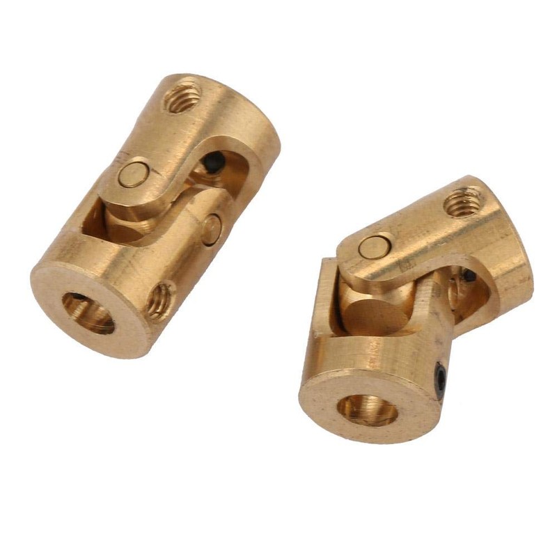2-Pack Universal Joint Shaft Coupler, Copper DIY RC Model Motor