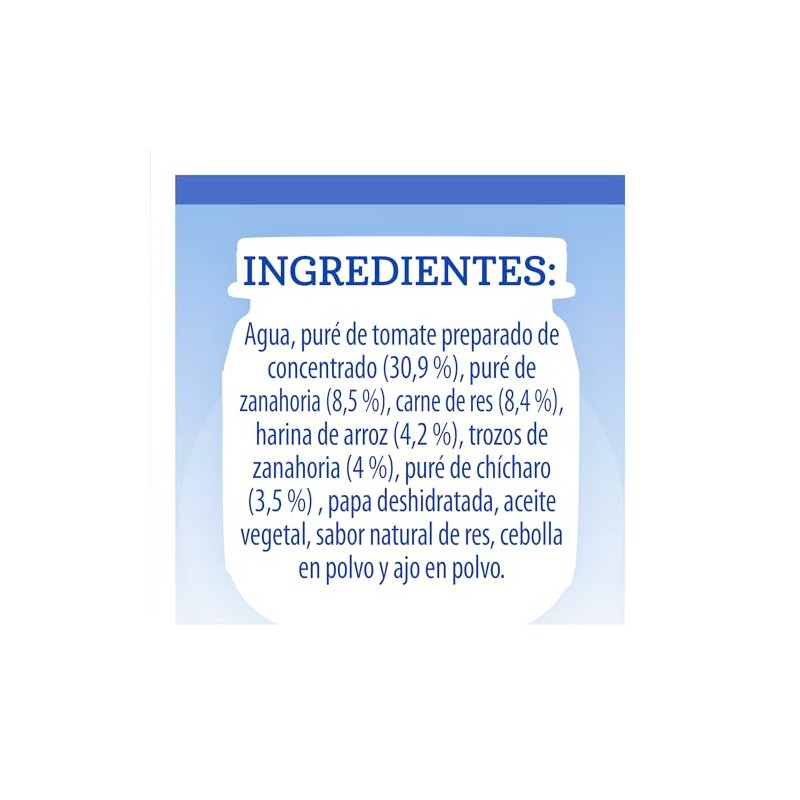 Gerber Papillas Etapa 3 Picadillo, Paquete de 12 Frascos de