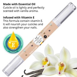 Maccibelle Pure Cuticle & Nail Oil Pen 2ml Heals Dry Cracked Cuticles (Sweet Vanilla)
