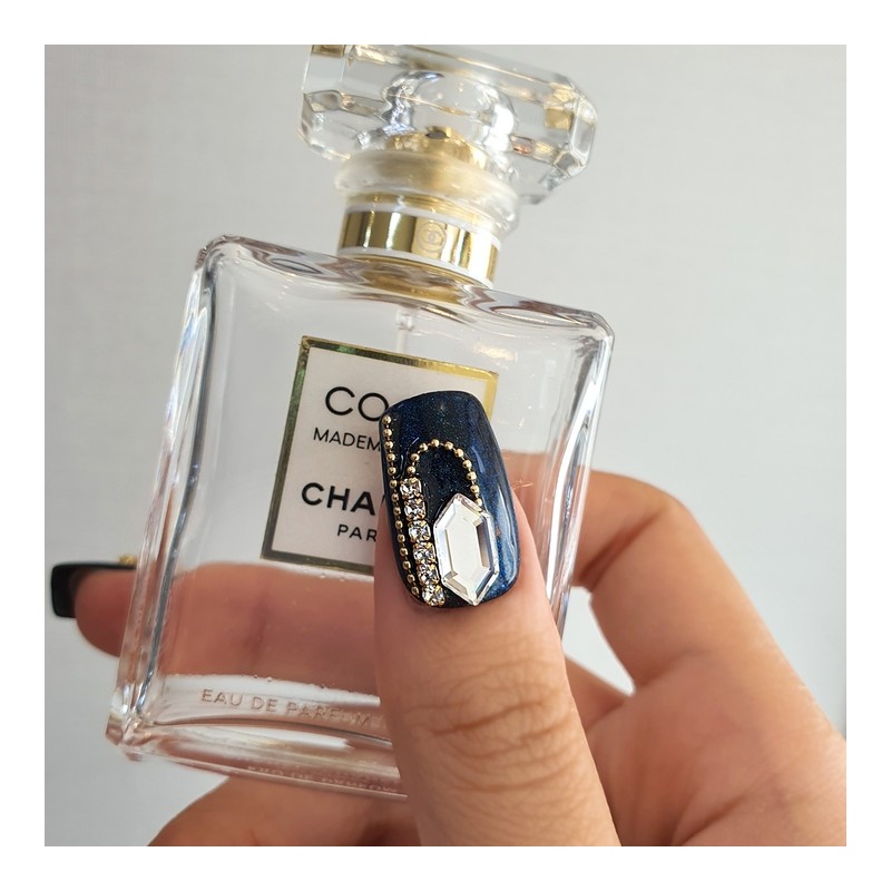 Deep Navy Handmade Nail Tips - Long Point / 딥