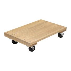 Vestil HDOS-1624-9 Solid Deck Hardwood Dolly with Hard Rubber Casters, 900 lbs Capacity, 24" Length x 16" Width x 5-1/2" Height