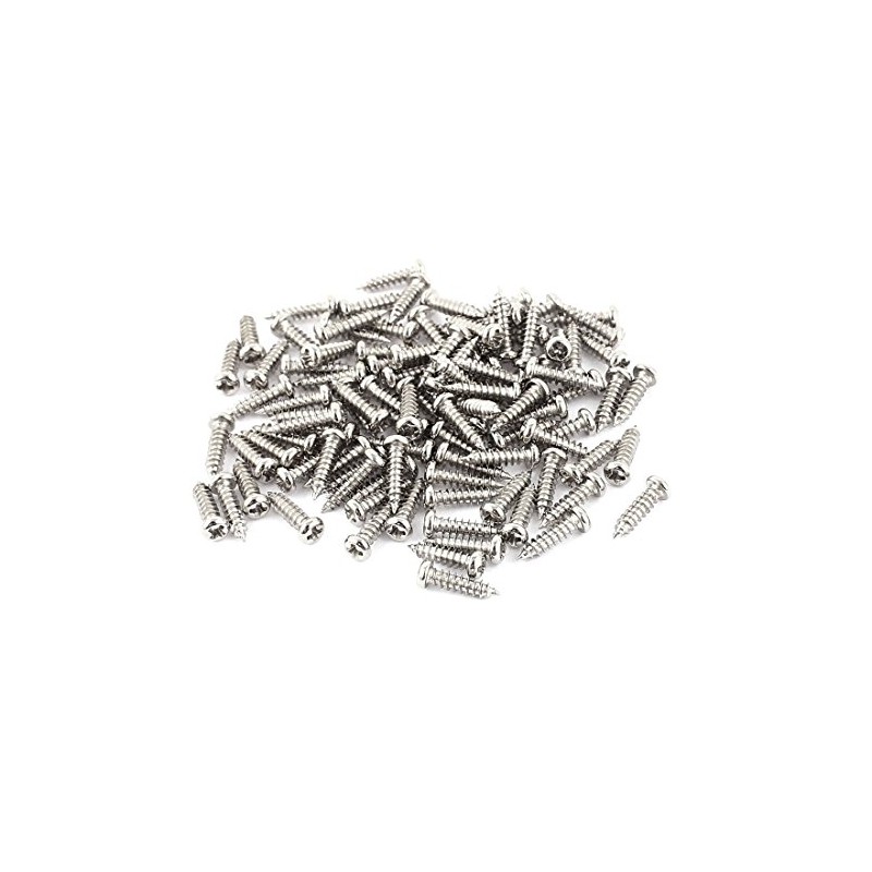sourcing map 100pcs M2.5 x 10mm Stainless Steel Cross pan