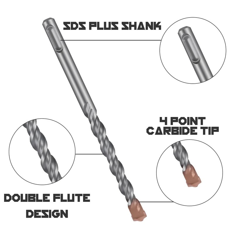 Narwhal SDS Plus 1/4 Inch Masonry Drill Bit for Rotary