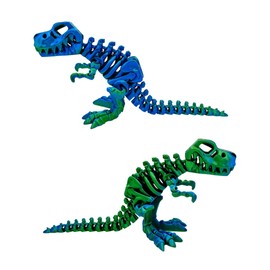 3D Printed T-Rex Dinosaur Articulated Flexi Fidget Toy, Cute Little Articulated Fidget Toy Figures, Flexible, Fun for Office, Class, Work, or Decoration