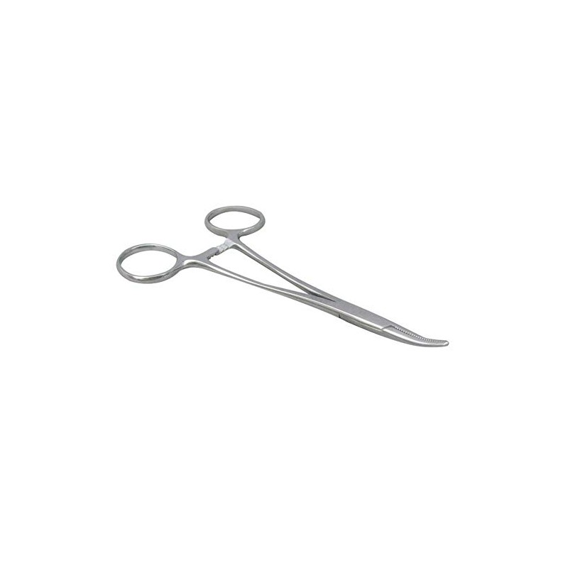 Fishing Hemostat Locking Clamps Tweezers Stainless Steel Curved Tip
