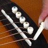 Donner Acoustic Guitar Bridge Pins, 6PCS White Bone Bridge Pins
