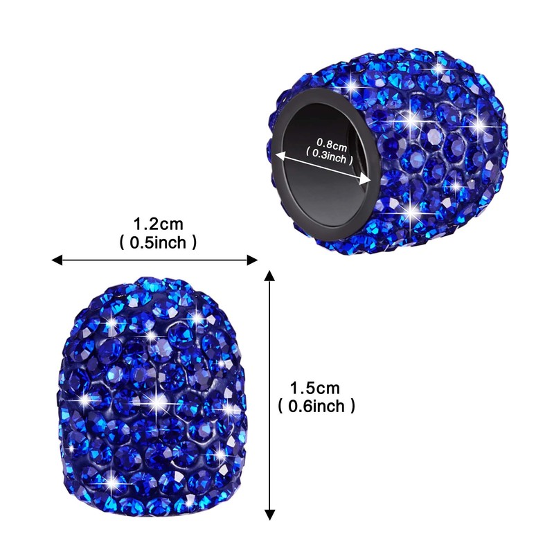 WINKA 4Pcs Bling Car Tire Valve Stem Caps Diamond Bling