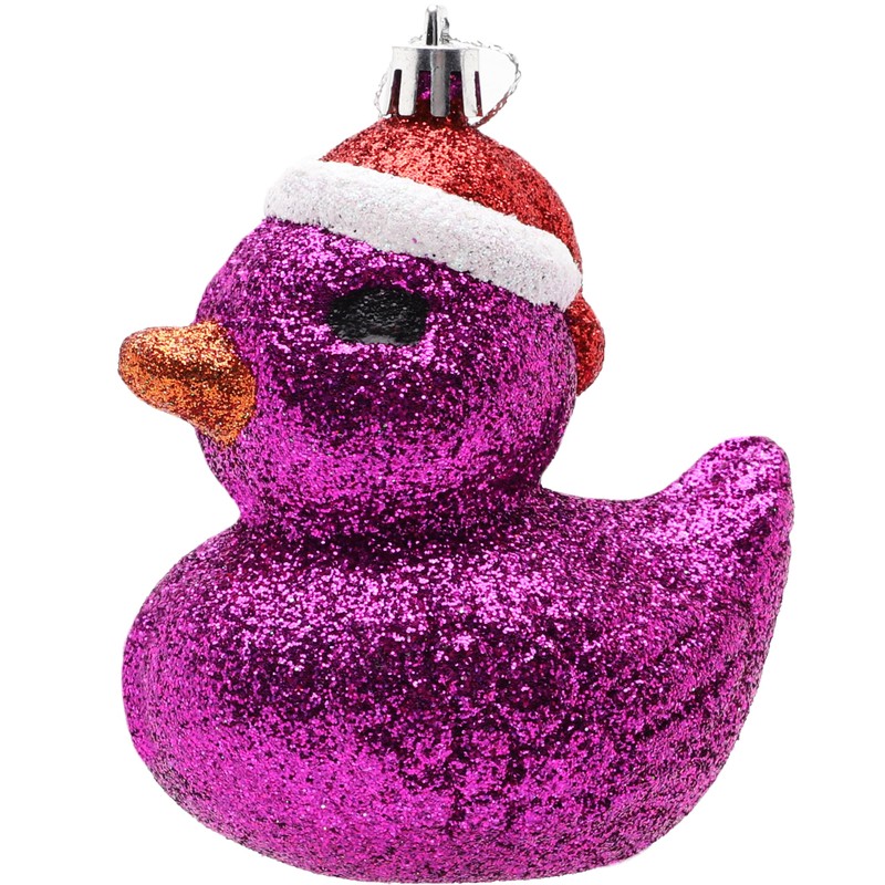 Christmas Concepts® Pack of 2-110mm (4.3") Purple Glittery Festive Duck