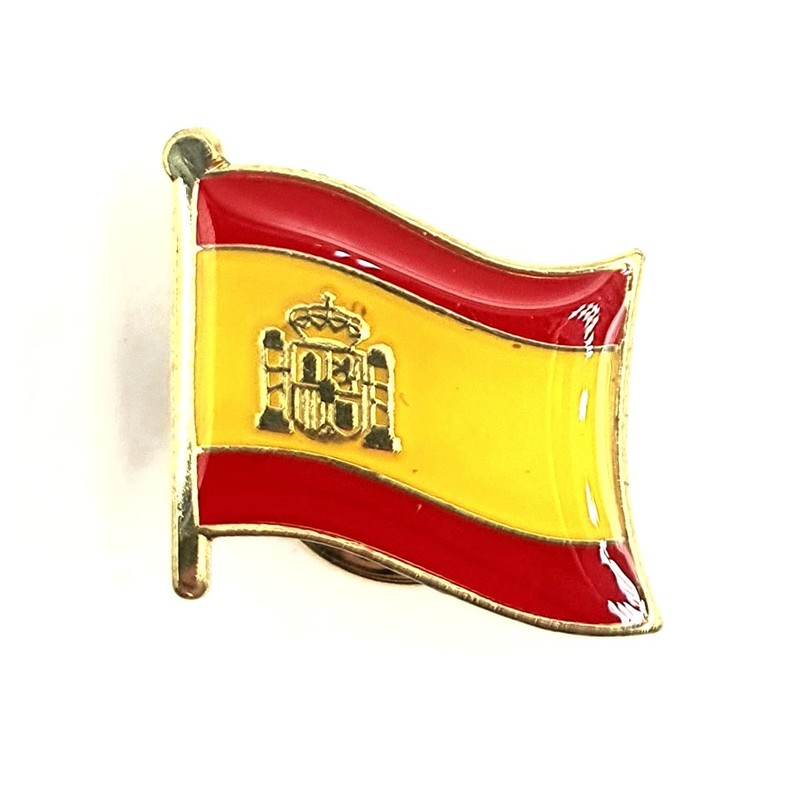 Spain Spain Espanol Metal Enamel Country Flag Pin Badge, Metal