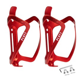 PLATTBK Bike Water Bottle Cages Aluminum Alloy Lightweight Bicycle Water Bottle Holder Cages for Road Bike and MTB Bike (Red01)