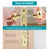 newliplace 2 Pack Intieror Gold Door Knob Set with Spindle,