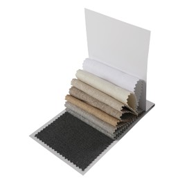 TWOPAGES Zola Faux Linen Curtain Fabric Sample Booklet, 8 Colors